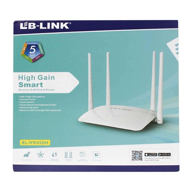 روتر بی سیم چند کاره LB-LINK مدل BL-WR450H روتر بی سیم چند کاره LB-LINK مدل BL-WR450H